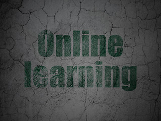 Image showing Education concept: Online Learning on grunge wall background