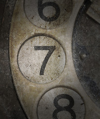 Image showing Close up of Vintage phone dial - 7