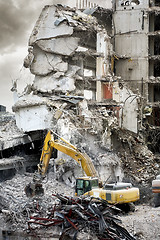 Image showing Part of a demolished apartment house