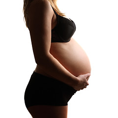 Image showing Pregnant belly isolated against white background
