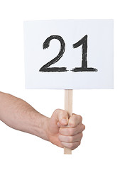 Image showing Sign with a number, 21