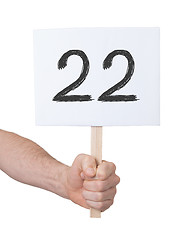 Image showing Sign with a number, 22