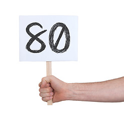 Image showing Sign with a number, 80