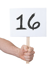 Image showing Sign with a number, 16