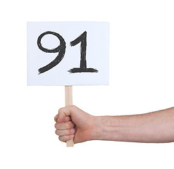 Image showing Sign with a number, 91