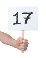 Image showing Sign with a number, 17