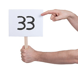 Image showing Sign with a number, 33