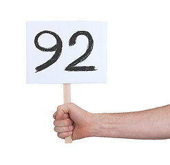 Image showing Sign with a number, 92