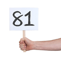 Image showing Sign with a number, 81