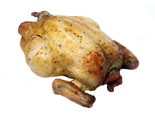 Image showing Whole plain roasted chicken