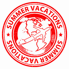 Image showing Summer Vacations Shows Beach Travel And Vacational