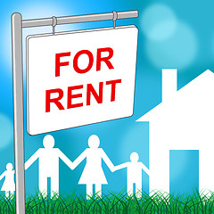 Image showing For Rent Means Template Household And Houses