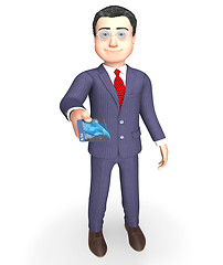 Image showing Debit Card Represents Business Person And Banking 3d Rendering