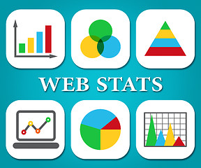 Image showing Web Stats Indicates Business Graph And Analysing