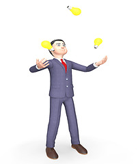 Image showing Idea Lightbulbs Indicates Business Person And Ability 3d Renderi