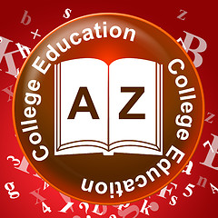 Image showing College Education Represents Studying School And Learn