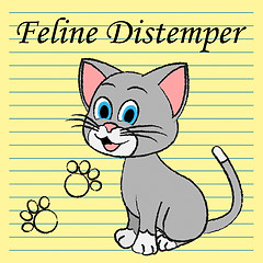 Image showing Feline Distemper Represents Domestic Cat And Cats