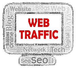 Image showing Web Traffic Represents Www Computer And Customer