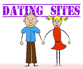 Image showing Dating Sites Shows Date Love And Websites