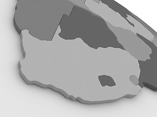 Image showing South Africa on grey 3D map