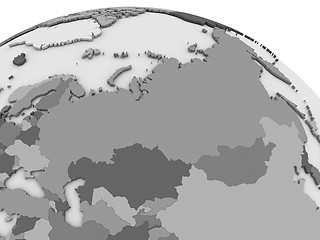 Image showing Russia on grey 3D map