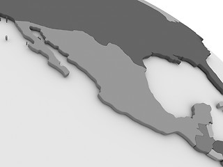 Image showing Mexico on grey 3D map