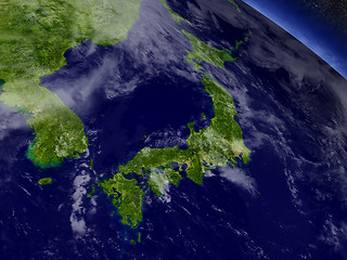 Image showing Japan from space