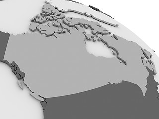 Image showing Canada on grey 3D map