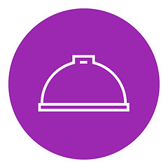 Image showing Restaurant cloche line icon.