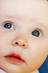 Image showing little baby's close-up face