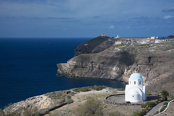 Image showing Church at Santorini, Greece