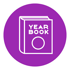 Image showing Yearbook line icon.