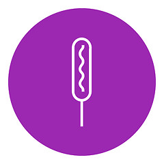 Image showing Corn dog line icon.