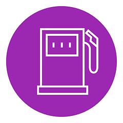 Image showing Gas station line icon.
