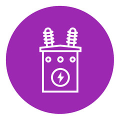 Image showing High voltage transformer line icon.