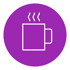 Image showing Mug of hot drink line icon.