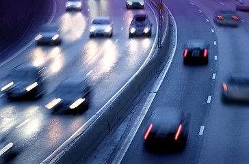 Image showing cars at night