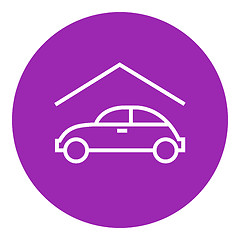 Image showing Car garage line icon.