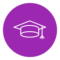 Image showing Graduation cap line icon.