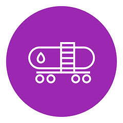 Image showing Oil tank line icon.