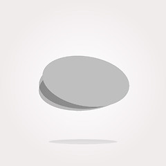 Image showing vector Web buttons for design, icon with empty blank white paper