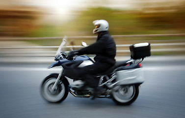 Image showing motorbike rider