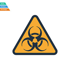 Image showing Flat design icon of biohazard