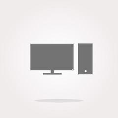 Image showing vector computer pc icon button