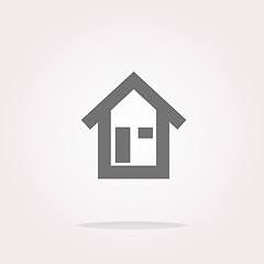 Image showing house button, signs, icons set, vector