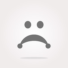 Image showing vector Sad icon (button) isolated on white background