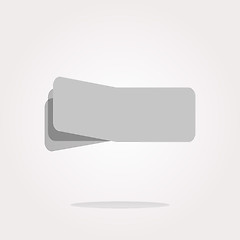 Image showing vector Web buttons for design, icon with empty blank white paper