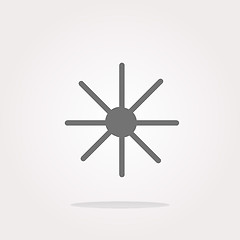 Image showing vector Sun icon on round button collection original illustration