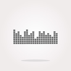 Image showing vector sound round web glossy icon