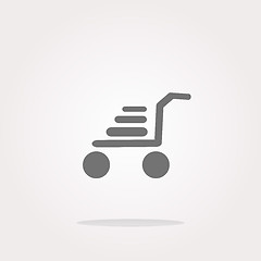 Image showing vector shopping cart web icon button